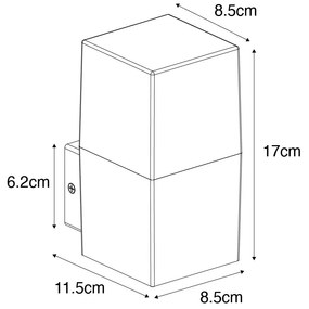 Lampă de perete exterioară inteligentă maro ruginit IP44 cu Wi-Fi P45 - Denmark