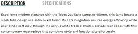 Veioza LED/Lampa de masa design minimalist Tubes