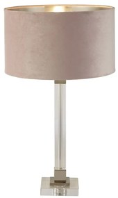 Veioza/Lampa de masa design modern Scarborough, nickel, roz