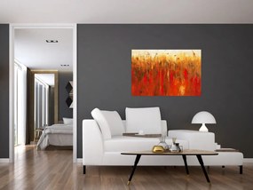 Tablou cu abstracție pictată (90x60 cm)