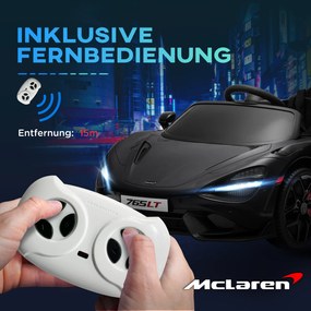 AIYAPLAY Mașină electrică pentru copii cu uși falcon, telecomandată, cu pornire lină și lumini LED, Negru | Aosom Romania