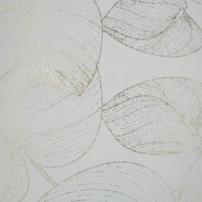 Traversa pentru masa centrală din catifea cu imprimare lucioasă de frunze albe Lățime: 35 cm | Lungime: 140 cm