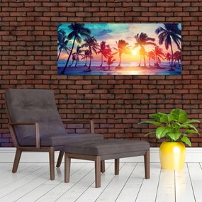 Tablou - Apus de soare tropical (120x50 cm)