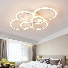 Lustra LED Cu Telecomanda, Elit's Esn M003-6, 160 W, Alb