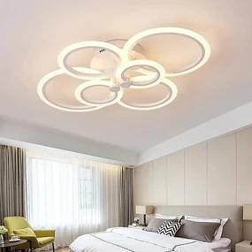 Lustra LED Cu Telecomanda, Elit's Esn M003-6, 160 W, Alb