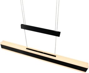 Lustră negru-mat LED cu abajur din metal Arcola – Trio