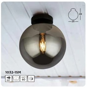 Plafoniera design modern cu abajur fumuriu AMSTERDAM