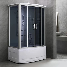 Cadă de baie cu hidromasaj Emilia 135 cu electronică, neagră