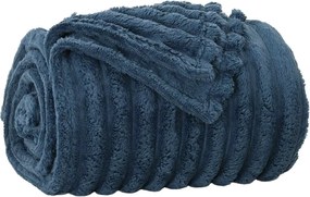 vidaXL Pătura de aruncat Albastru marin 270 x 240 cm Molton