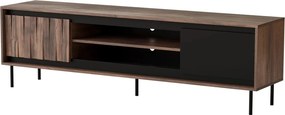 Comoda TV SWING RTV-1, nuc/negru, PAL laminat/metal, 180x40x53 cm