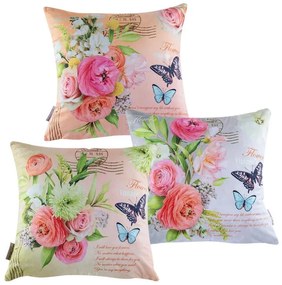 Set de 3 fețe pernuțe BLISS, 45 x 45 cm