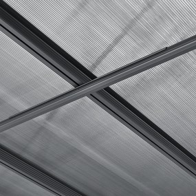 Pergola Borneo 5,5x3m s dvojstennými doskami tmavosivá