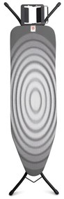 Masa de calcat Brabantia B 1003339, 124x38 cm, 7 pozitii de reglare, Suport fier de calcat, Gri inchis/Alb