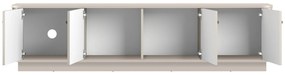 Dulap TV Vesper 187 cm cu 4 uși - cașmir / mânere aurii