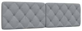 vidaXL Pernă tăblie de pat, gri deschis, 180 cm, material textil