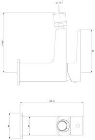 Baterie de bideu OMNIRES PM7420CR PARMA 12,25 cm crom lucios