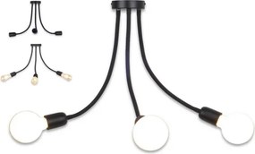 Top Light Galileo 3 C - Lustră pe tijă 3xE27/40W/230V negru