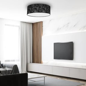 Plafonieră SATINO 3xE27/60W/230V neagră/gri