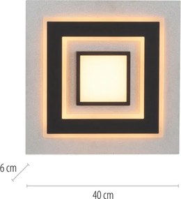 JUST LIGHT. 14439-21 - LED Plafonieră CICHIO LED/18,5W/230V + LED/9W neagră
