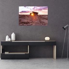 Tablou - Apus de soare în deșert (90x60 cm)