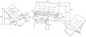 Set de mobilier de grădină pliabil Forel