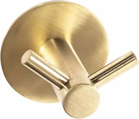 Cuier dublu Rea 322216B finisaj auriu periat