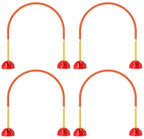 PawHut Kit echipament de agilitate pentru câini cu 4 uși reglabile, geantă de transport, galben și portocaliu | Aosom Romania