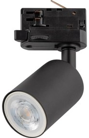 Spot pentru sistem de șină trifazic TOP 1xGU10/10W/230V negru