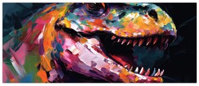 Tablou - Dinozaur, pictură (120x50 cm)