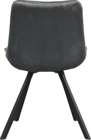 Scaun de sufragerie, ţesătură Velvet gri închis/negru, SAMIRA