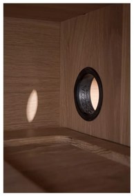 Comodă TV neagră/în culoare naturală din lemn de stejar 180x64 cm Fina – Gazzda