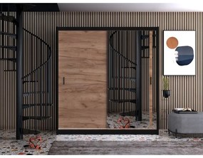 Dulap cu oglindă SABRINA 180x215 cm, stejar craft