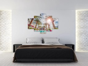 Tablou - palmier cu bazin (150x105 cm)