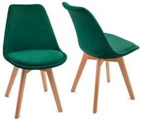 Scaune de sufragerie 4buc stil scandinav Green Glamor
