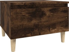 vidaXL Masă laterală, stejar fumuriu, 50x46x35 cm, lemn compozit