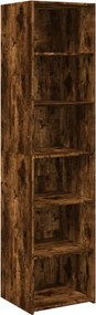 vidaXL Dulap înalt, stejar fumuriu, 45x41x185 cm, lemn prelucrat