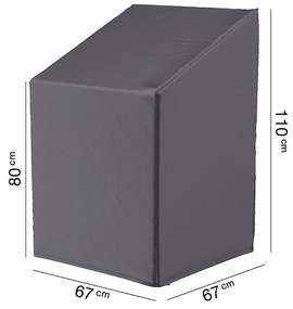 Husa mobilier gradina AeroCover pentru scaune suprapozabile, 67x67x110 cm, dreptunghiulara, antracit