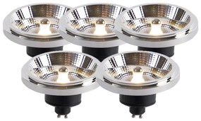 Set de 5 becuri LED GU10 AR111 11W 820lm 3000K