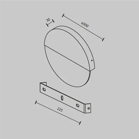 Aplică LED Maytoni MOD320WL-L13MR3K1 JUPITER LED/13W/230V marmură