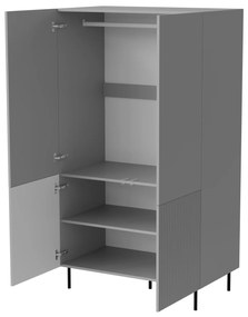 Dulap Asensio S-1 gri deschis/negru L80 cm