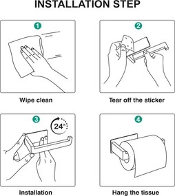 Suport autoadeziv pentru hârtie igienică - Ruhhy