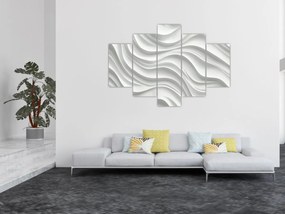 Tablou - Valuri Albe 3D (150x105 cm)
