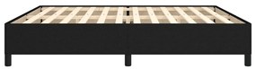 Cadru de pat, negru, 200x200 cm, material textil Negru, 35 cm, 200 x 200 cm