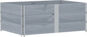 vidaXL Jardinieră de grădină, gri, 150x100 cm, lemn masiv pin
