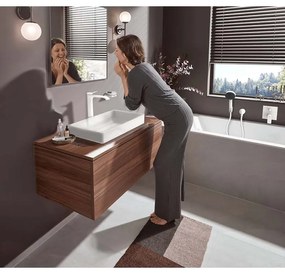 Baterie cada - dus, Hansgrohe, Vivenis, incastrabila, parte vizibila, alb mat