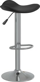 vidaXL Scaun de bar, negru, oțel cromat și piele ecologică