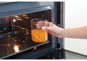Borcan din sticla Brabantia Stackable 646874, 1.1 L, Inchidere ermetica, Transparent/Gri inchis