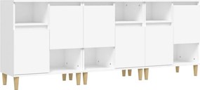 vidaXL Dulapuri, 3 buc, alb, 60x35x70 cm, lemn prelucrat