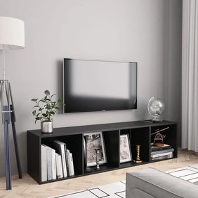 Biblioteca Comoda TV, negru, 143x30x36 cm 1, Negru