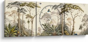 Tablou - Pădurea tropicală amazoniană (cu ceas) (90x30 cm)